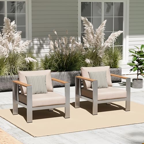 Oasbira Aluminum Outdoor Patio Furniture Armchair